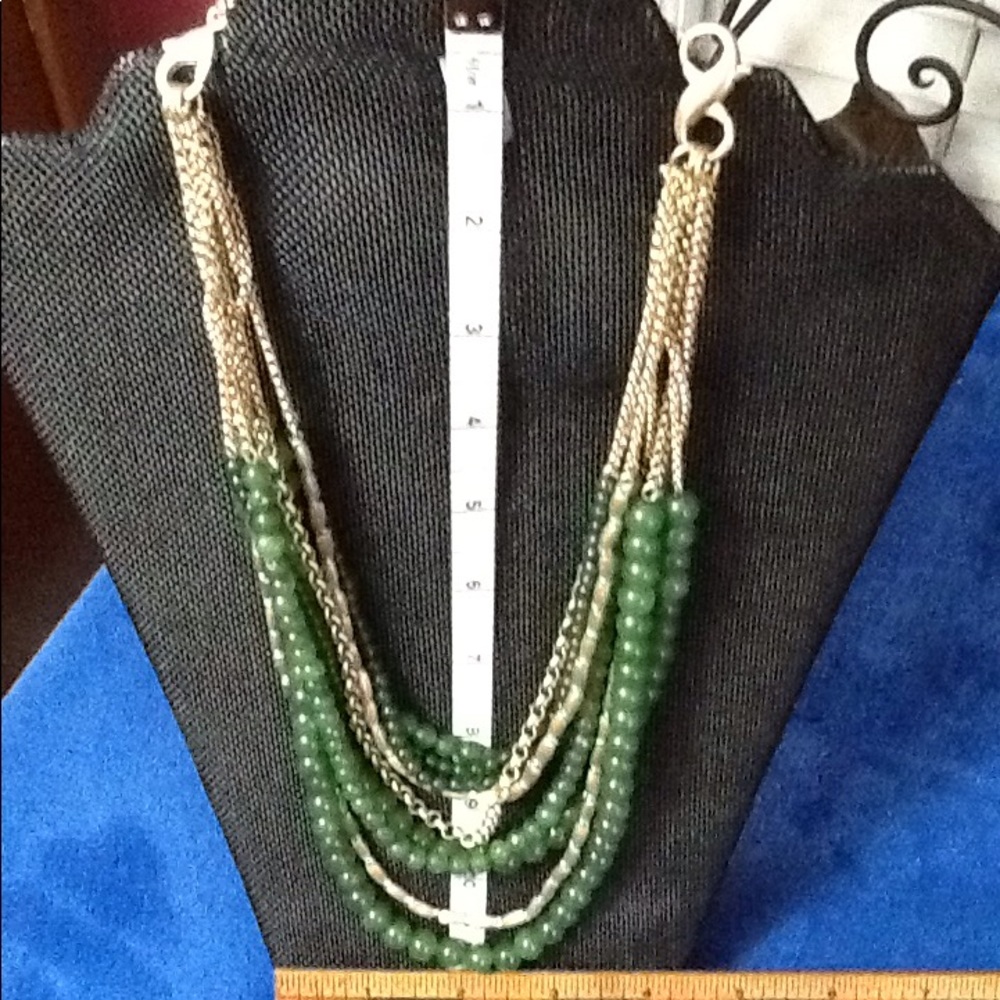 Jade & Antique Gold Statement Necklace